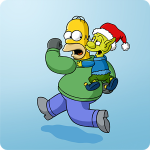 Simpsons Springfield Weihnachten und Winter haben Einzug erhalten (Electronic Arts)