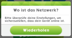 Sims Mobile wo ist das Netzwerk?