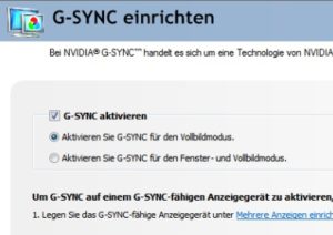G-Sync ausschalten