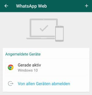 WhatsApp Web deaktivieren