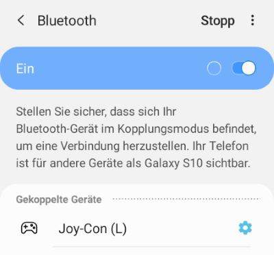 Joy-Con mit Android Handy verbinden