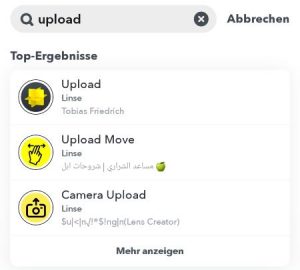 Snapchat Filter Bild aus Galerie als Snap