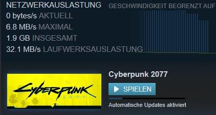 Cyberpunk 2077 Download hängt