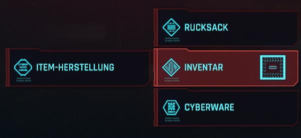 Cyberpunk 2077 Inventar öffnen