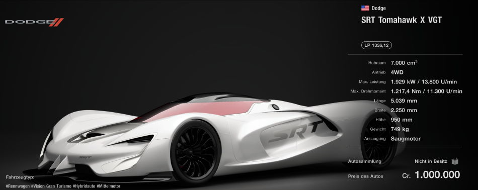 Gran Turismo 7 schnellstes Auto