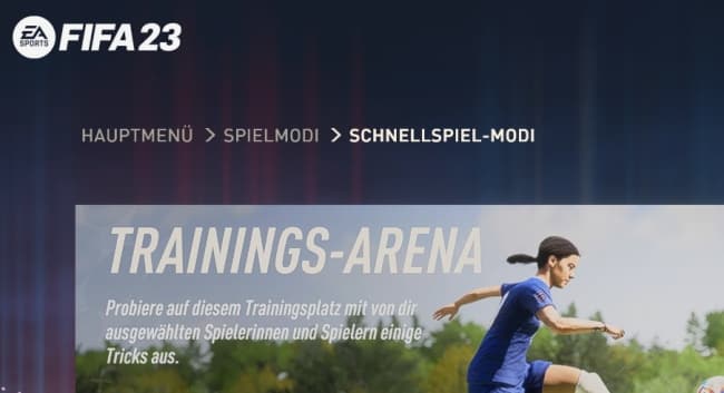 Trainingsarena in FIFA 23