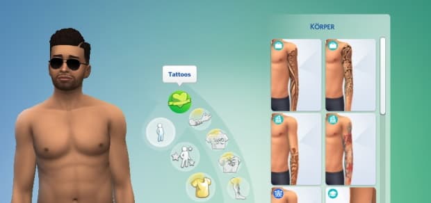 Tattoos in Die Sims 4 finden